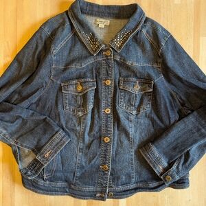 ONE WORLD Studded Denim Jacket 2XL